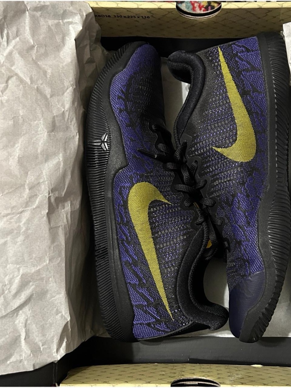 VTG Nike Kobe Mamba Rage Low Top Lace-Up Sneakers Court Purple size 10 men’s